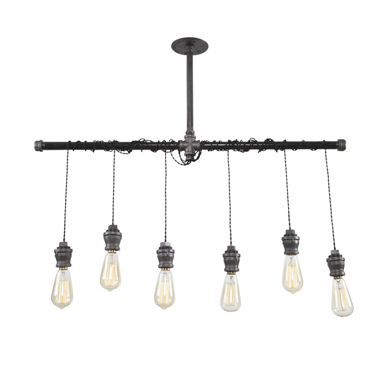 West Ninth Vintage Industrial 6Light Kitchen Island Pendant & Reviews